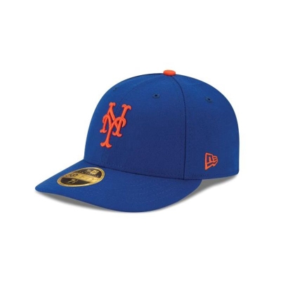 Blue New York Mets Hat - New Era MLB Authentic Collection Low Profile 59FIFTY Fitted Caps USA8921705